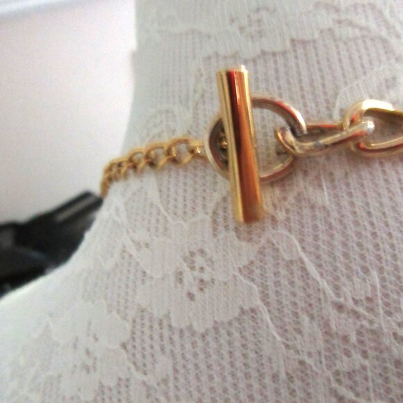 Gold tone enamel, bead & rhinestone hummingbird pendant signed MW - 7" length! - Picture 10 of 12